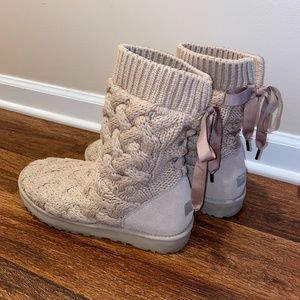 UGG Women's Isla Knit Boots (S/N 1016556) Tan, 10